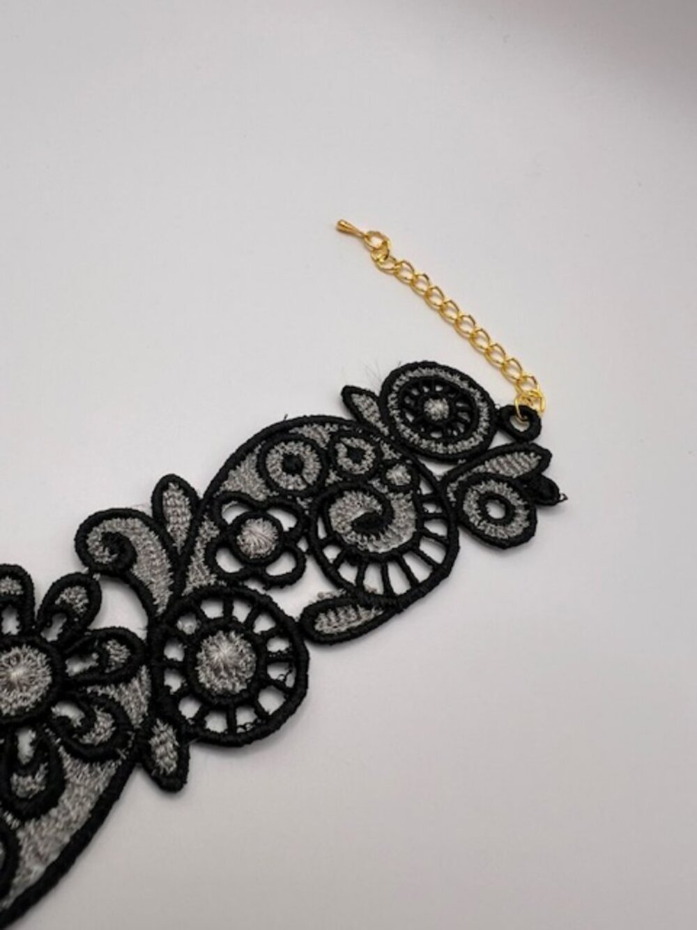 Homemade Black & Silver Lace Bracelet - Picture 2 of 5